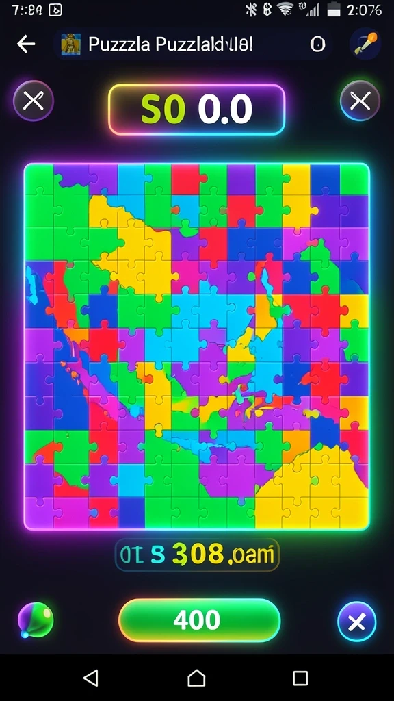 Screenshot menampilkan level pertama dengan grafis yang cerah.
