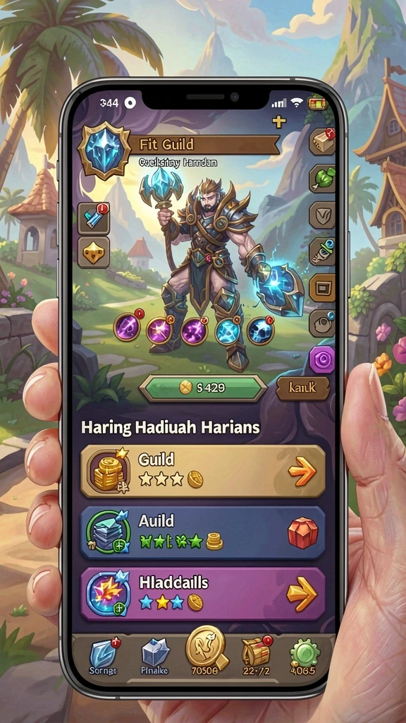 Tangkapan layar dari fitur komunitas dan multiplayer.