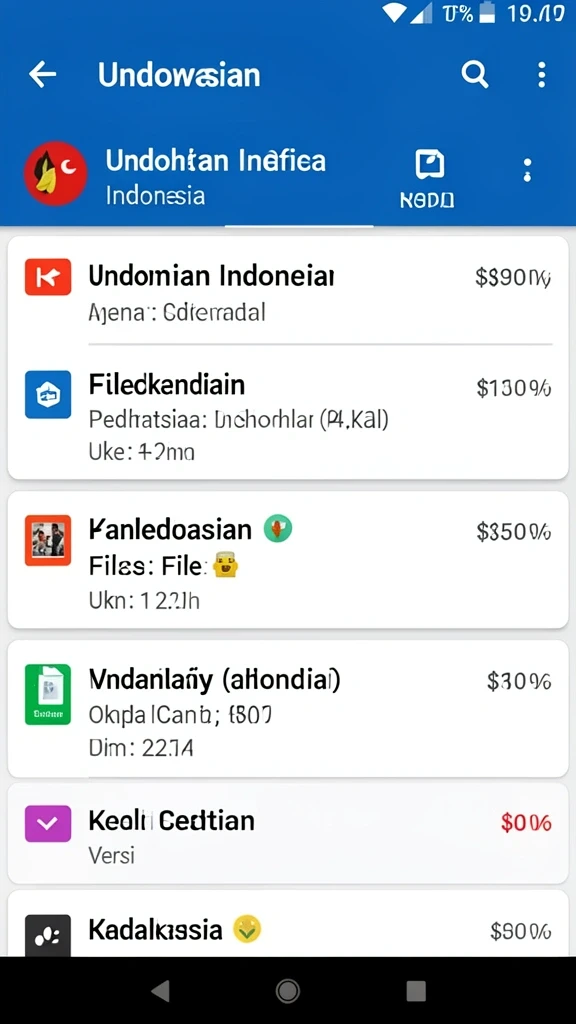 Tampilan menu utama yang penuh warna dan menarik.