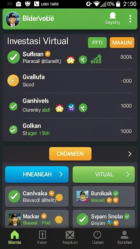 Screenshot fitur sosial yang aktif.