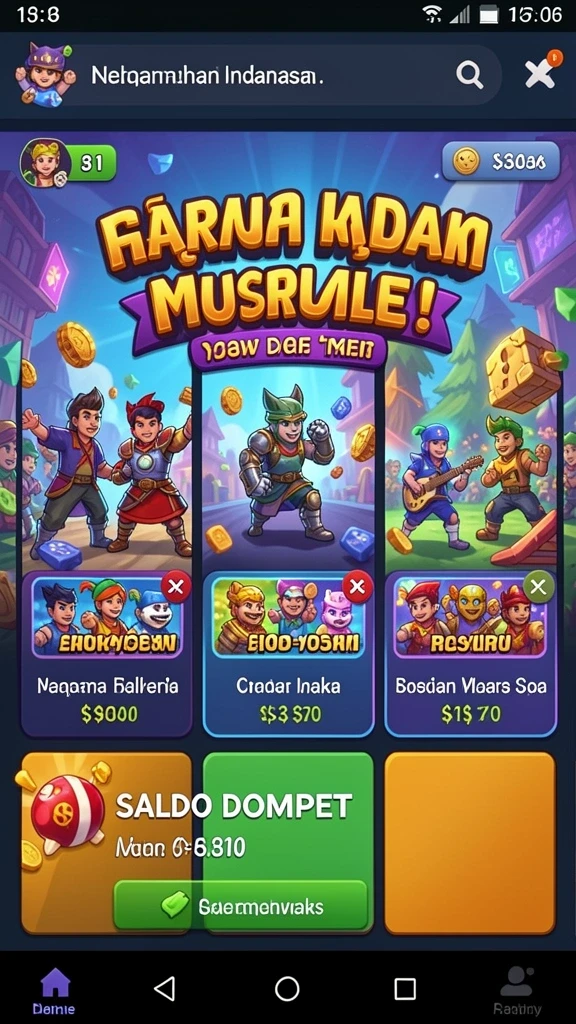 Berbagai pilihan permainan yang menghibur dan seru.