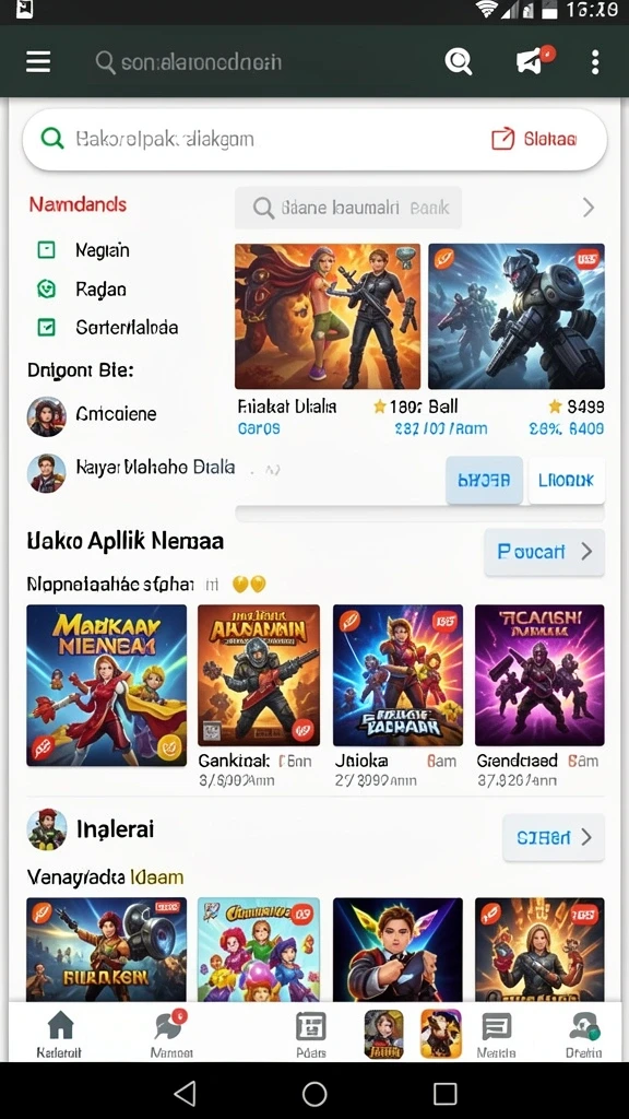 Screenshot dari mode permainan yang mendebarkan.