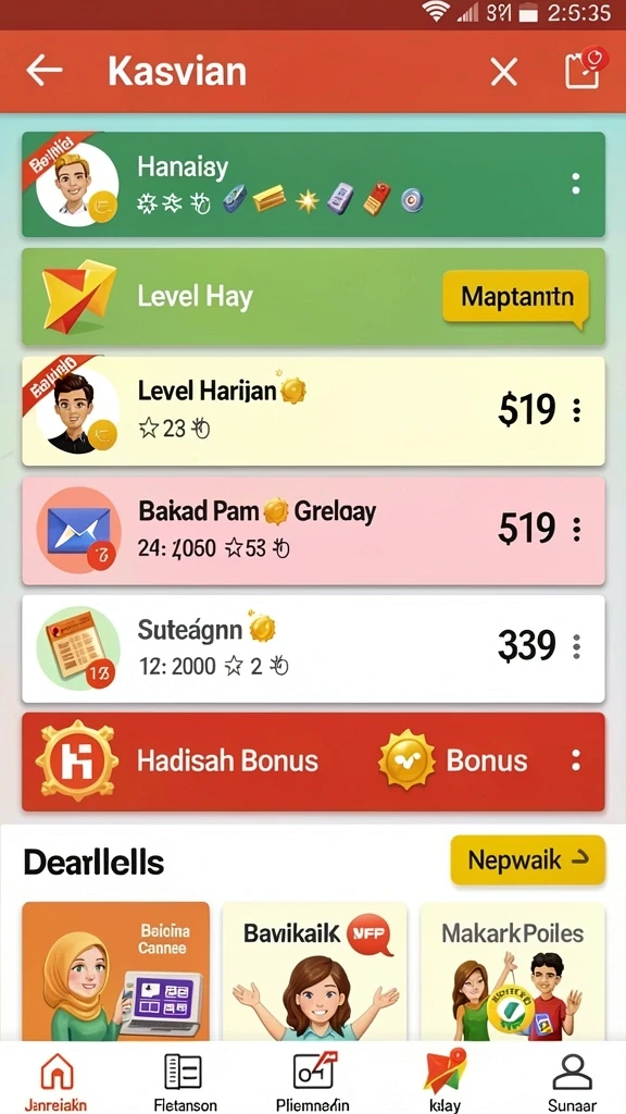 Berbagai tema permainan yang siap menghibur Anda.