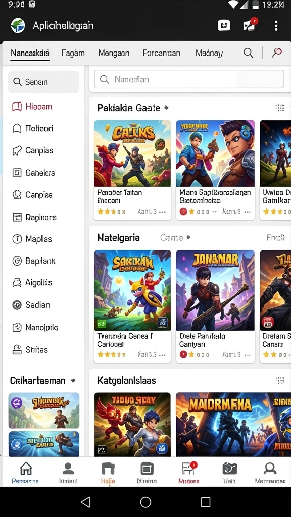 Tampilan antarmuka aplikasi yang intuitif dan user-friendly.