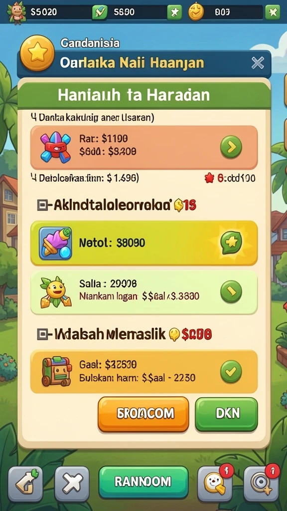 Tampilan awal layar utama NV77 yang menarik.