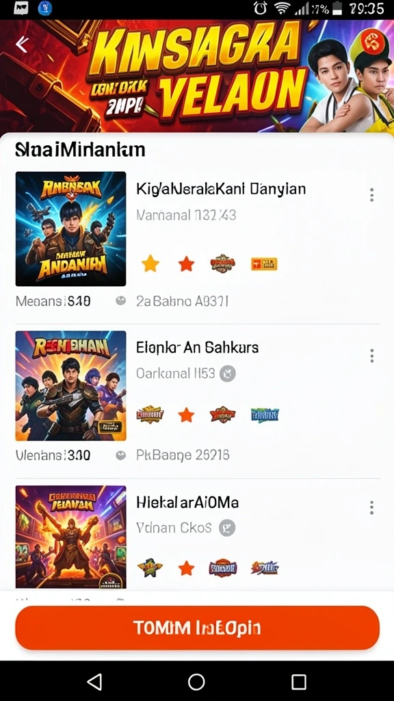 Tampilan level awal yang menawan.