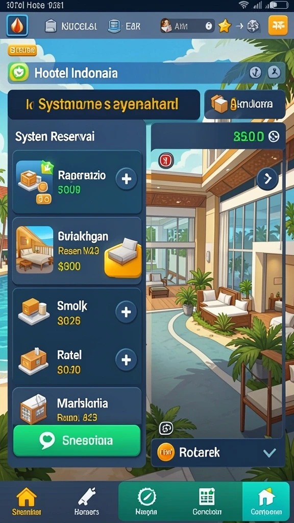 Tampilan menu utama yang menarik dan user-friendly.